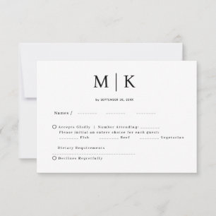 Enkel minimal och Chic BRÖLLOP OSA Kort