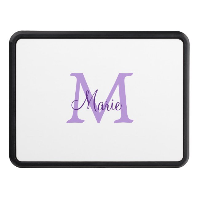 enkel minimal ökning av namn monogram rosa    redt dragkroksskydd (Framsidan)