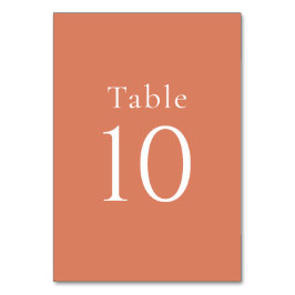 Enkel minimal Orange Citrus Bröllop Bordsnummer