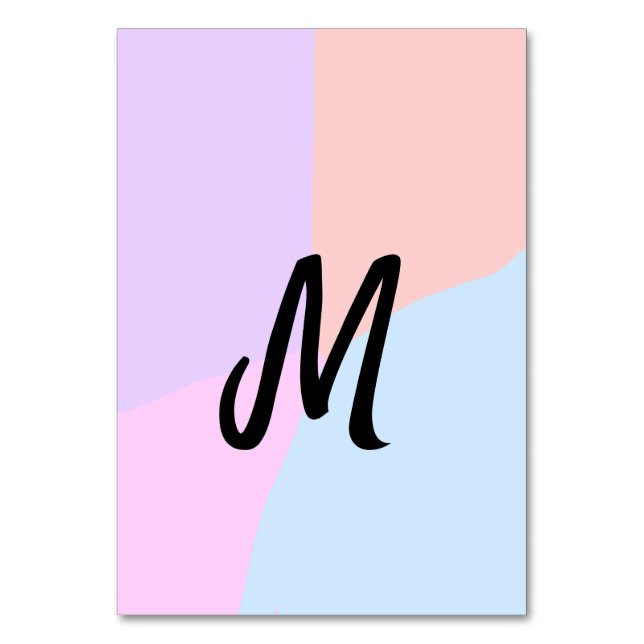 enkel, minimal personlig av monogram logotyp bordsnummer (Framsidan)