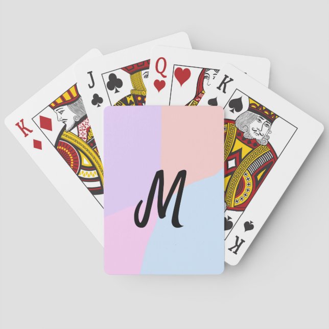 enkel, minimal personlig av monogram logotyp casinokort (Baksidan)