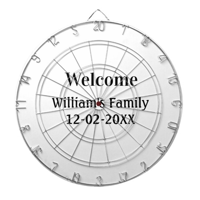 enkel, minimal personlig av monogram logotyp darttavla (Framsidan)