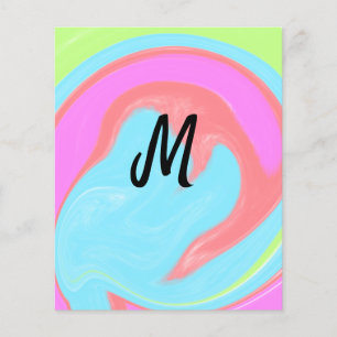 enkel, minimal personlig av monogram logotyp flygblad