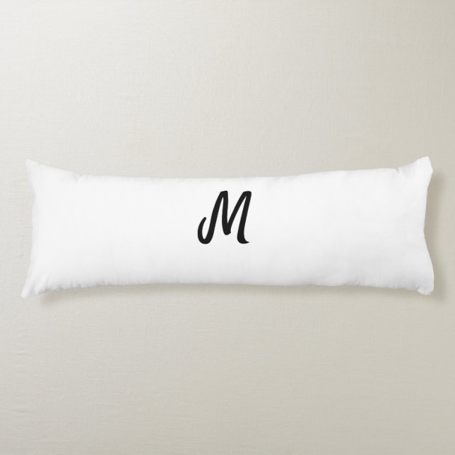 enkel, minimal personlig av monogram logotyp  kroppskudde (Framsidan)