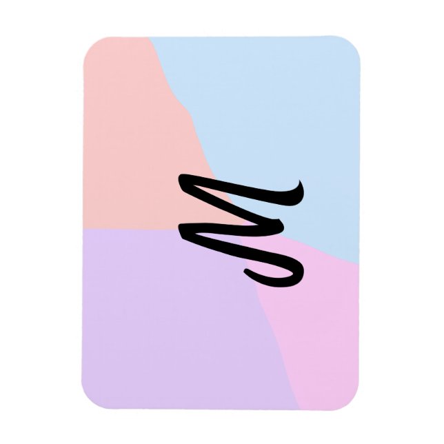 enkel, minimal personlig av monogram logotyp magnet (Vertikal)