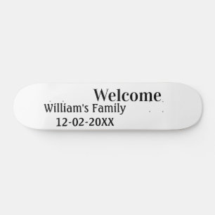 enkel, minimal personlig av monogram logotyp mini skateboard bräda 18,5 cm