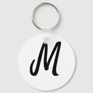 enkel, minimal personlig av monogram logotyp nyckelring