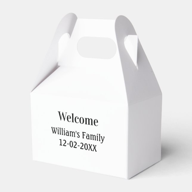 enkel, minimal personlig av monogram logotyp presentaskar (Framsidan Sidan)