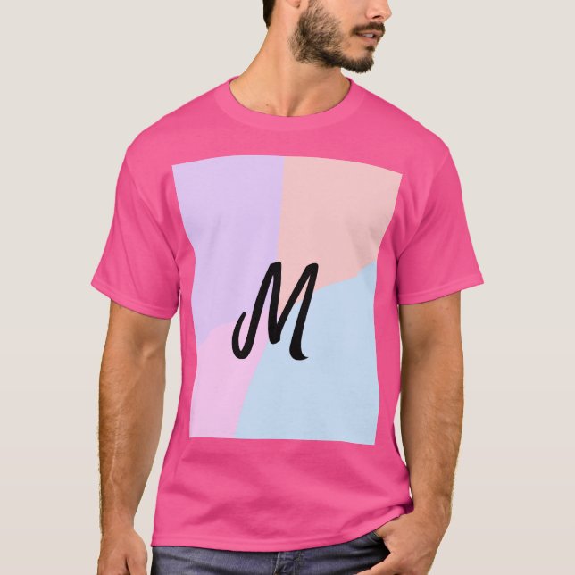 enkel, minimal personlig av monogram logotyp t shirt (Framsida)