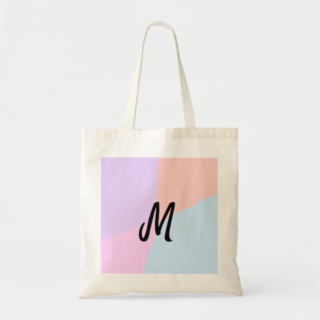 enkel, minimal personlig av monogram logotyp tygkasse (Framsidan)