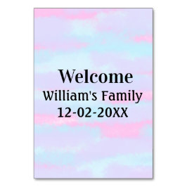 enkel minimal personlig av monogram logotyp välkom bordsnummer