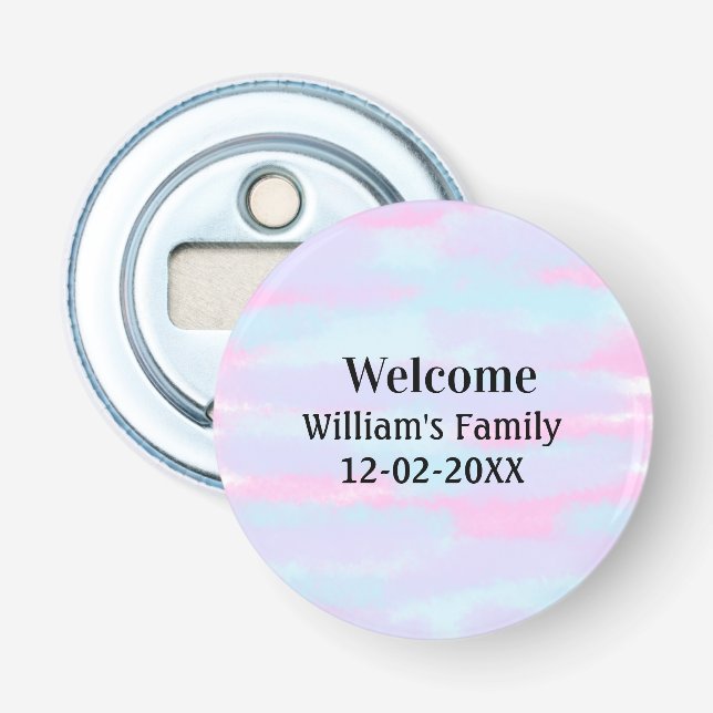 enkel minimal personlig av monogram logotyp välkom flasköppnare (Framsidan)