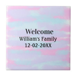 enkel minimal personlig av monogram logotyp välkom kakelplatta