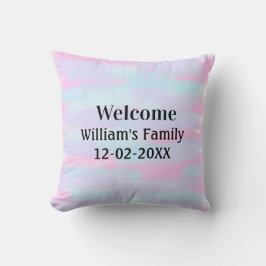 enkel minimal personlig av monogram logotyp välkom kudde