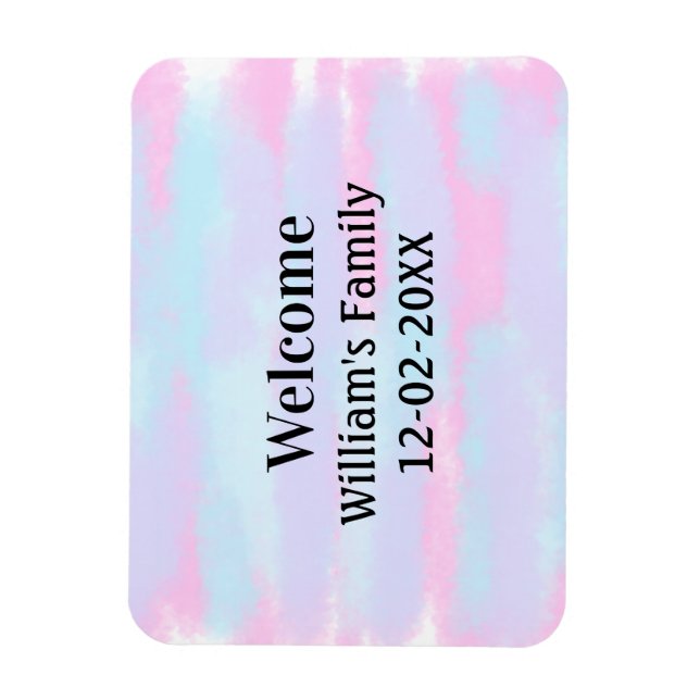 enkel minimal personlig av monogram logotyp välkom magnet (Vertikal)