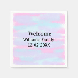 enkel minimal personlig av monogram logotyp välkom pappersservett