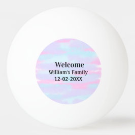 enkel minimal personlig av monogram logotyp välkom pingisboll