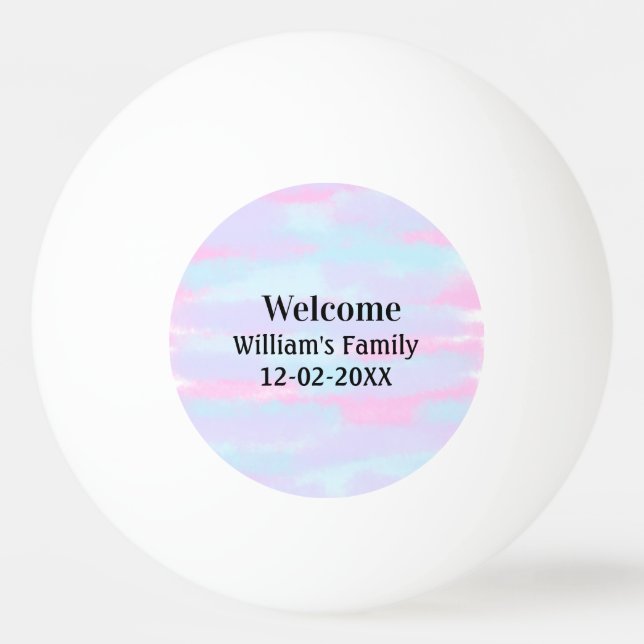 enkel minimal personlig av monogram logotyp välkom pingisboll (Framsidan)