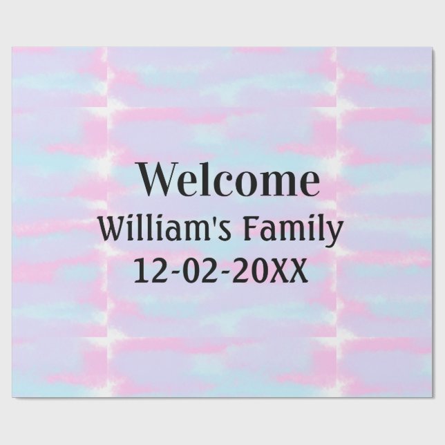 enkel minimal personlig av monogram logotyp välkom presentpapper (Platt)