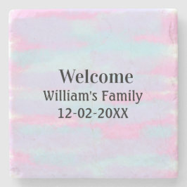 enkel minimal personlig av monogram logotyp välkom stenunderlägg