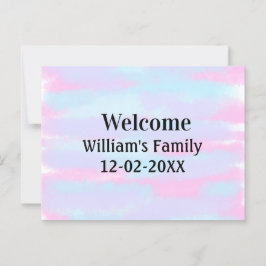 enkel minimal personlig av monogram logotyp välkom vykort