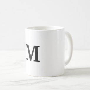 enkel minimal personlig i guld-monogrammet modern  kaffemugg