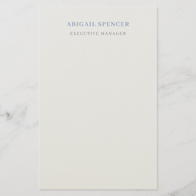 Enkel Minimal Professionell  Brevpapper (Framsida)
