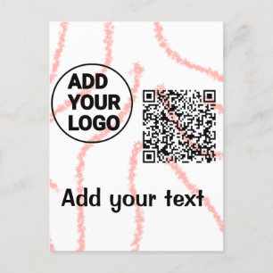 Enkel, minimal q r-kod, lägg till logotypens avsök vykort