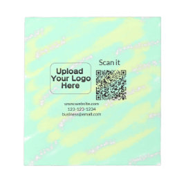 Enkel, minimal q r-kod, lägg till logotypens skann anteckningsblock