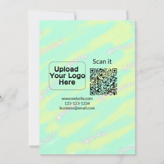 Enkel, minimal q r-kod, lägg till logotypens skann inbjudningar