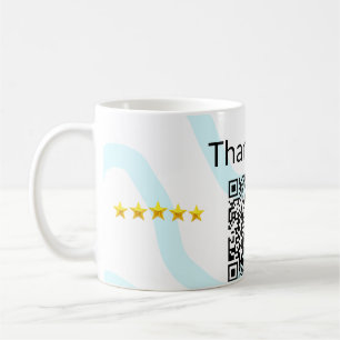 Enkel, minimal q r-kod, lägg till logotypens skann kaffemugg