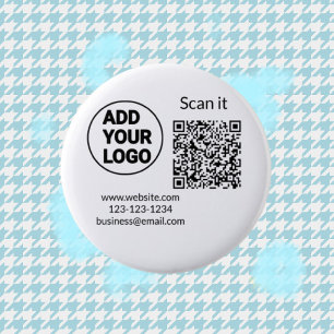 Enkel, minimal q r-kod, lägg till logotypens skann knapp