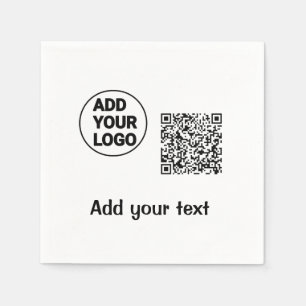 Enkel, minimal q r-kod, lägg till logotypens skann pappersservett