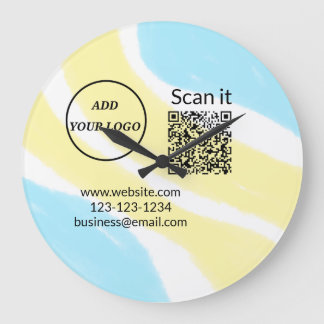 Enkel, minimal q r-kod, lägg till logotypens skann stor klocka