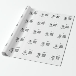 Enkel minimal QR-kod lägg till logotyp skanna kode Presentpapper