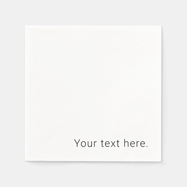 Enkel, minimal redigerbar Namn eller annan text Pappersservett (Framsidan)
