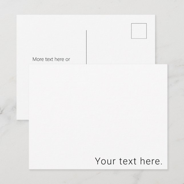 Enkel, minimal redigerbar Namn eller annan text Vykort (Fram/baksida)