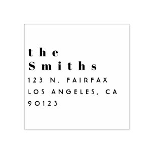 Enkel minimal returadress stämpel