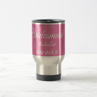 Enkel minimal rosa brudtärna lägg till namn år tex