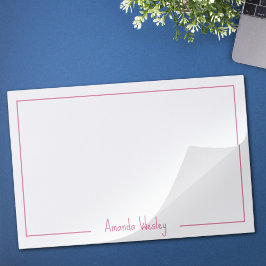 Enkel minimal Rosa Monogram Fullt Namn