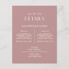 Enkel Minimal Rosenskiftande Krämvit Bröllopsdetal Tilläggskort