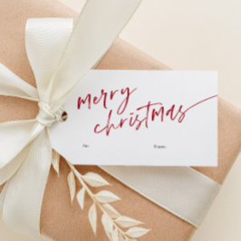 Enkel Minimal Skript God Jul Presentetikett
