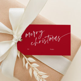 Enkel Minimal Skript God Jul Presentetikett