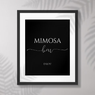 Enkel minimal skriptMöhippa Mimosa Pub Poster