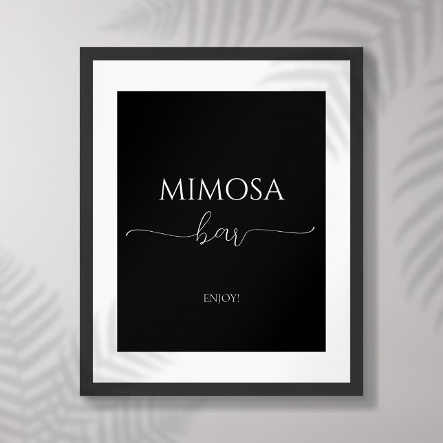 Enkel minimal skriptMöhippa Mimosa Pub Poster (Skapare uppladdad)