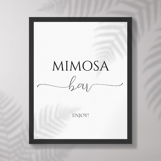 Enkel minimal skriptMöhippa Mimosa Pub Poster (Skapare uppladdad)