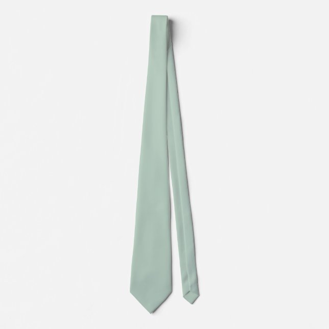 enkel minimal solid färg anpassad grön grå boho  slips (Framsida)