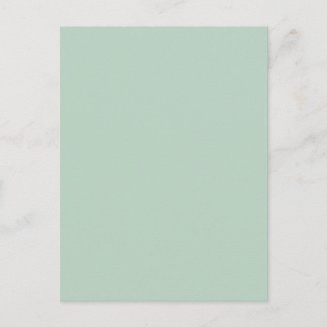 enkel minimal solid färg anpassad grön grå boho  vykort (Framsida)