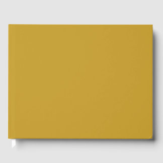 enkel minimal solid färg anpassad senap guld- gästböcker