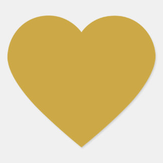enkel minimal solid färg anpassad senap guld- hjärtformat klistermärke